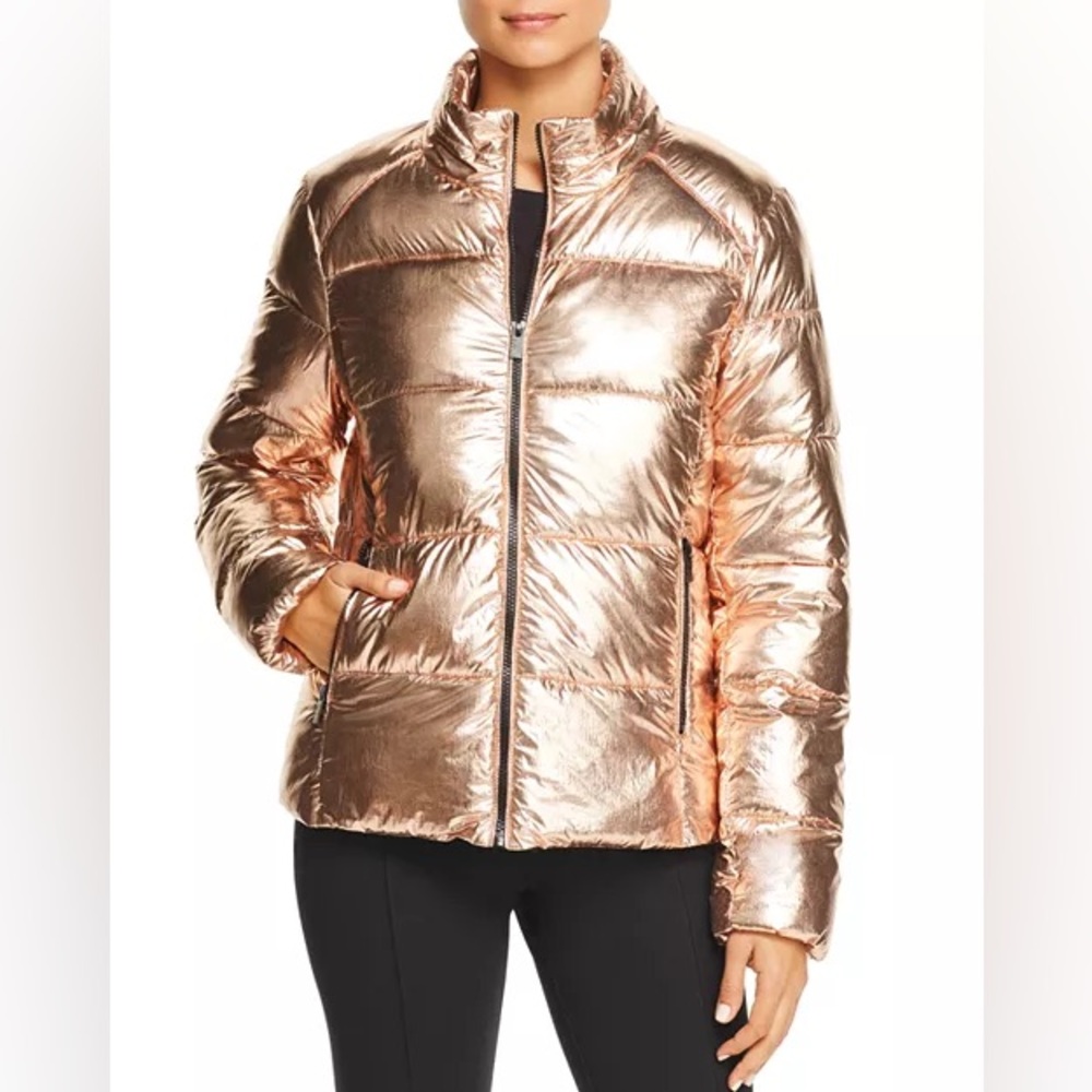NWT Marc New York Performance Metallic Copper Women's Puffer Jacket Size M